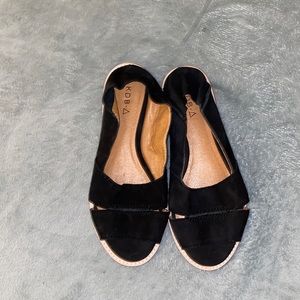 NWOT Kelsi Dagger Slip-on Black Suede Espadrilles